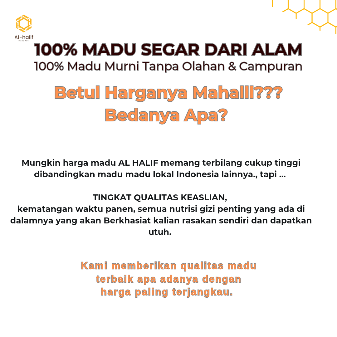 kenapa madu al halif mahal ?